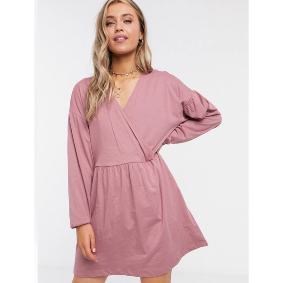 ASOS Dresses & Skirts - ✨NWT✨ Wrap Smock Dress in Dusty Rose